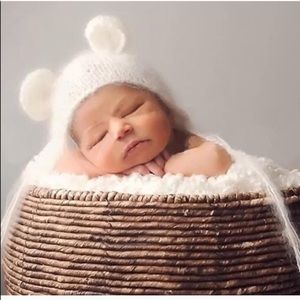 Cashmere Infant Hat. New. Hand crocheted.